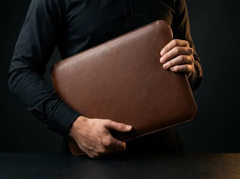 Minimalist Leather Laptop Sleeve