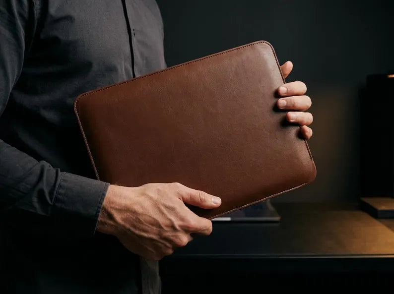 Minimalist Leather Laptop Sleeve